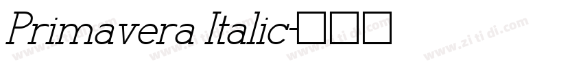 Primavera Italic字体转换